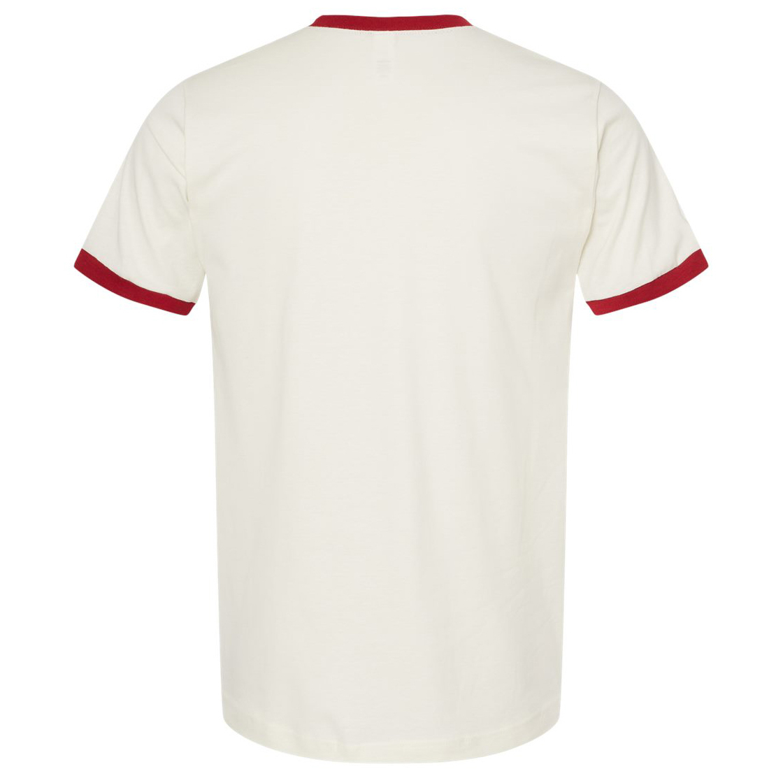 Tultex 246 Unisex Fine Jersey Ringer T-Shirt - Vintage White/Rio