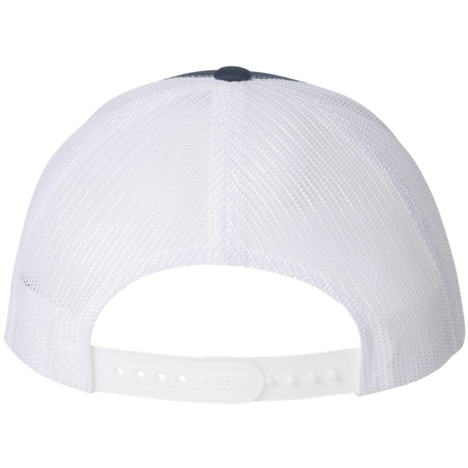 YP Classics 6606 Classics Six-Panel Retro Trucker Cap - Navy/White ...