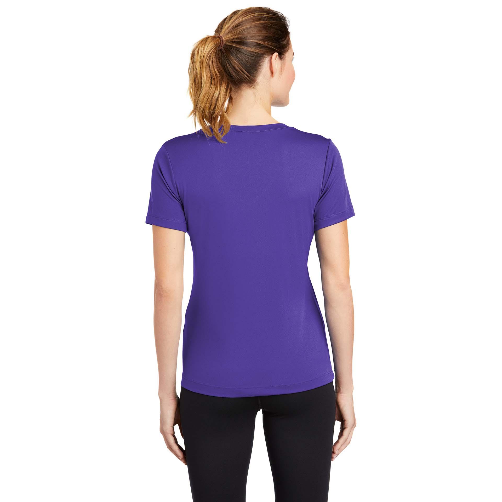 SportTek LST353 Ladies VNeck PosiCharge Competitor Tee Purple