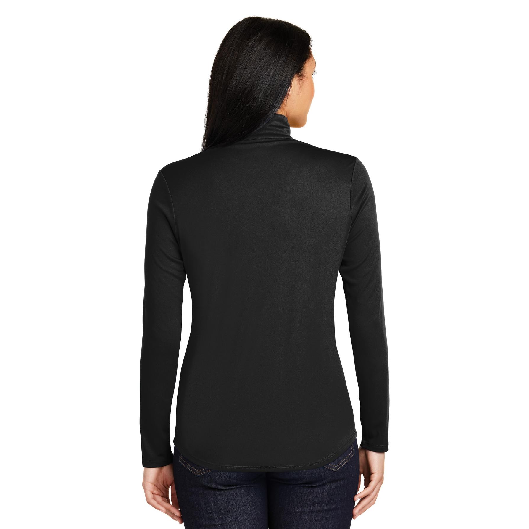 Sport-Tek LST357 Ladies PosiCharge Competitor 1/4-Zip Pullover- Black ...