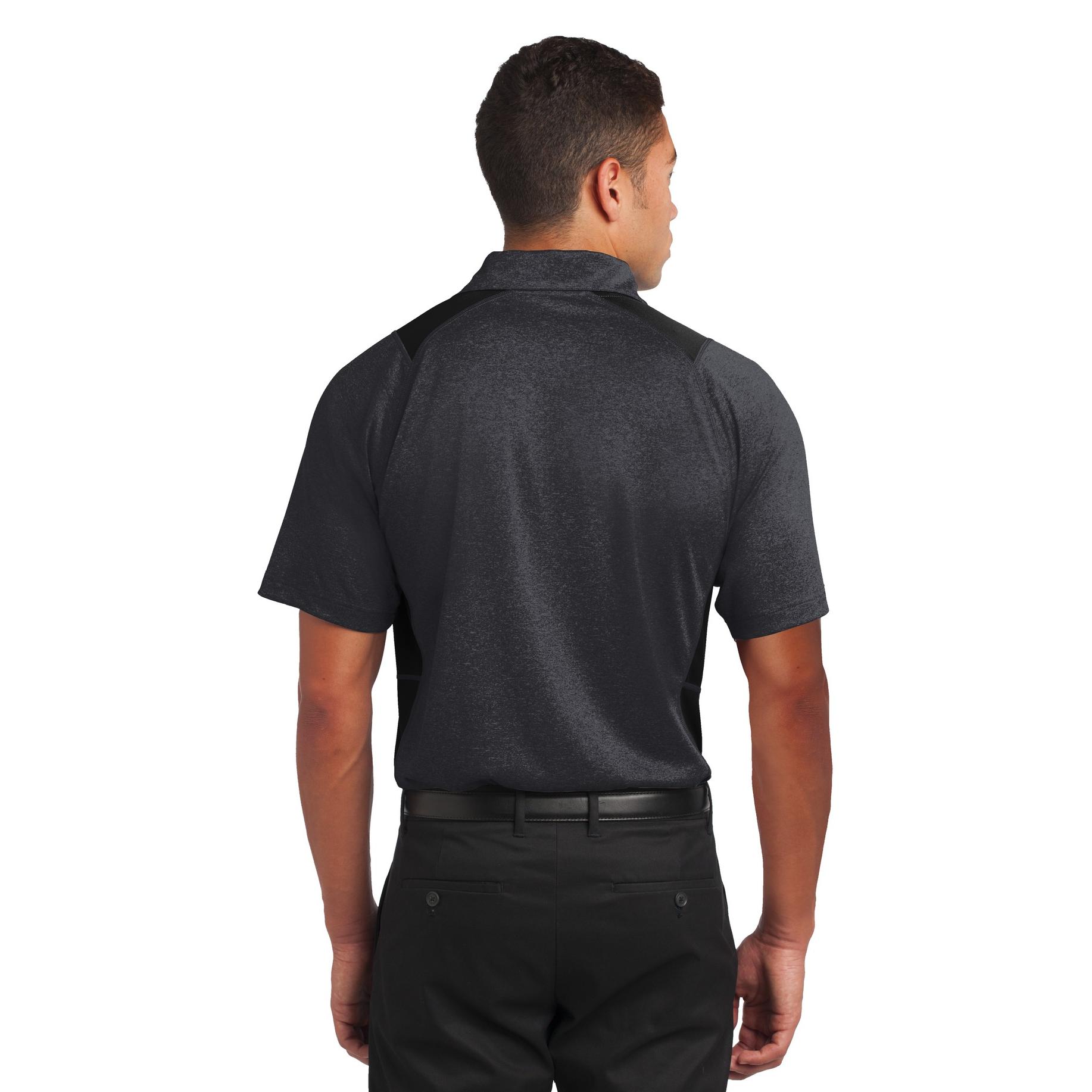 Wisocnsin Badgers ST665 Heather Moisture Wicking Polo Wisocnsin Badgers ST665 Heather Moisture Wicking Polo