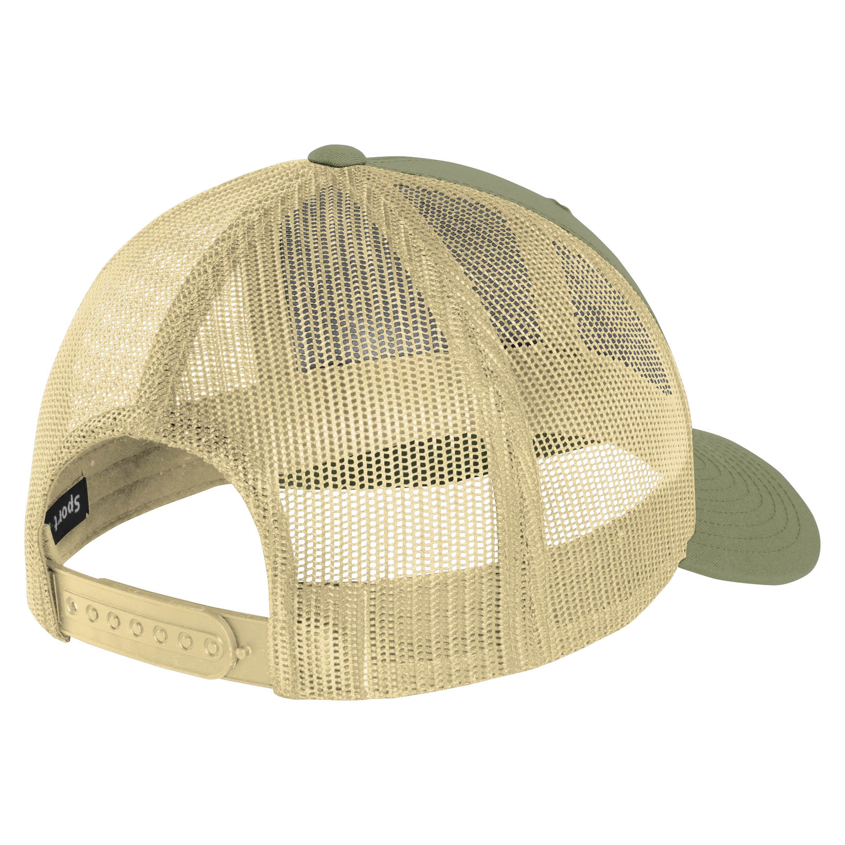 Sport-Tek STC39 Yupoong Retro Trucker Cap - Olive/Khaki | Full Source