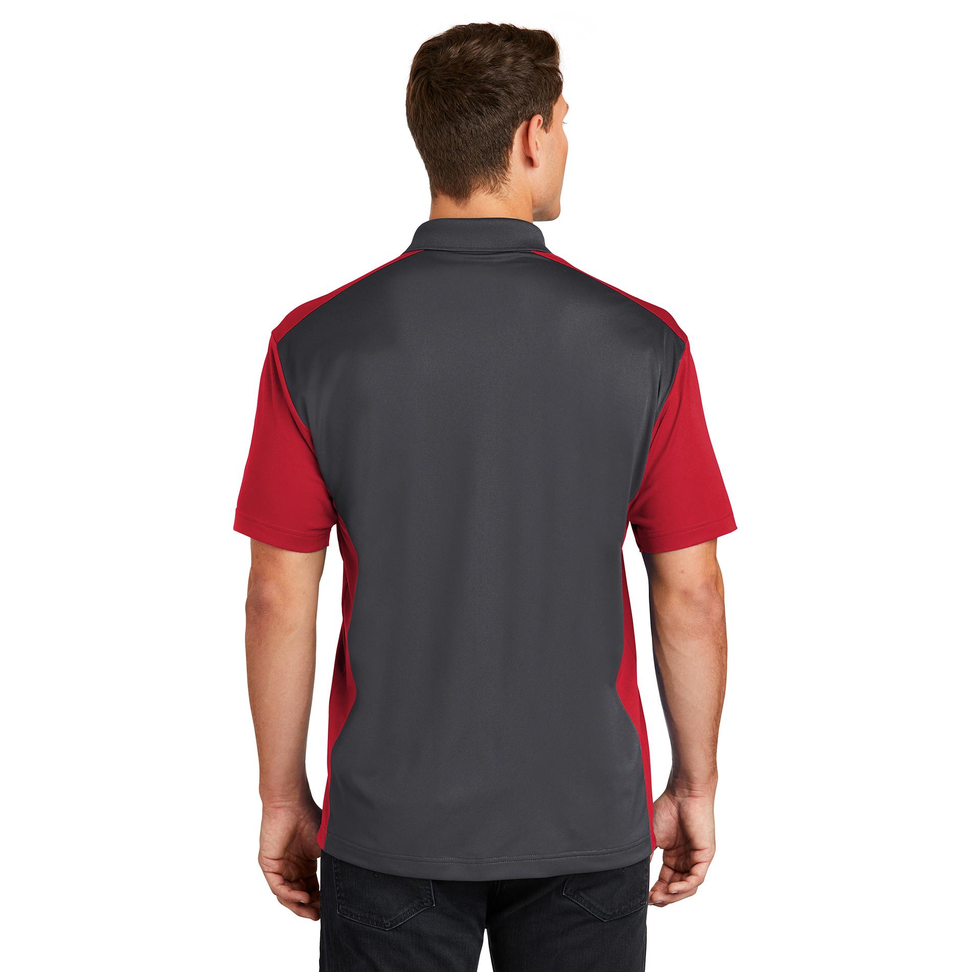 Sport-Tek ST652 Colorblock Micropique Sport-Wick Polo - Iron Grey/True ...