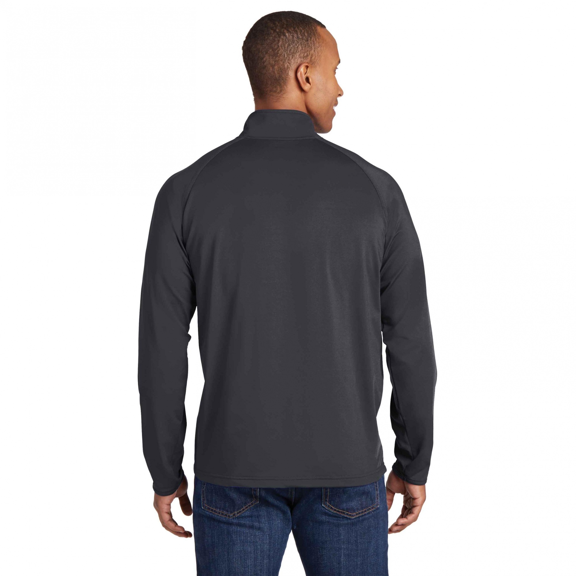 Mens SPORT-TEK® Performance 1/2 Zip Pullover (ST850)- Charcoal Grey He -  Springfield Catholic Team Store