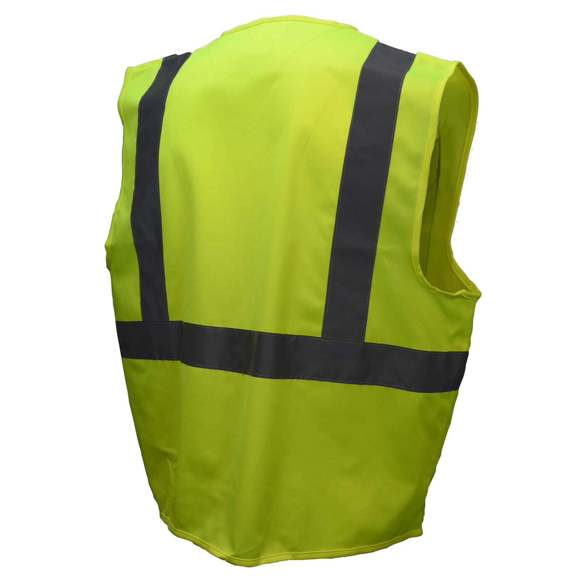 Radians SV2ZGS Type R Class 2 Economy Solid Safety Vest with Zipper ...