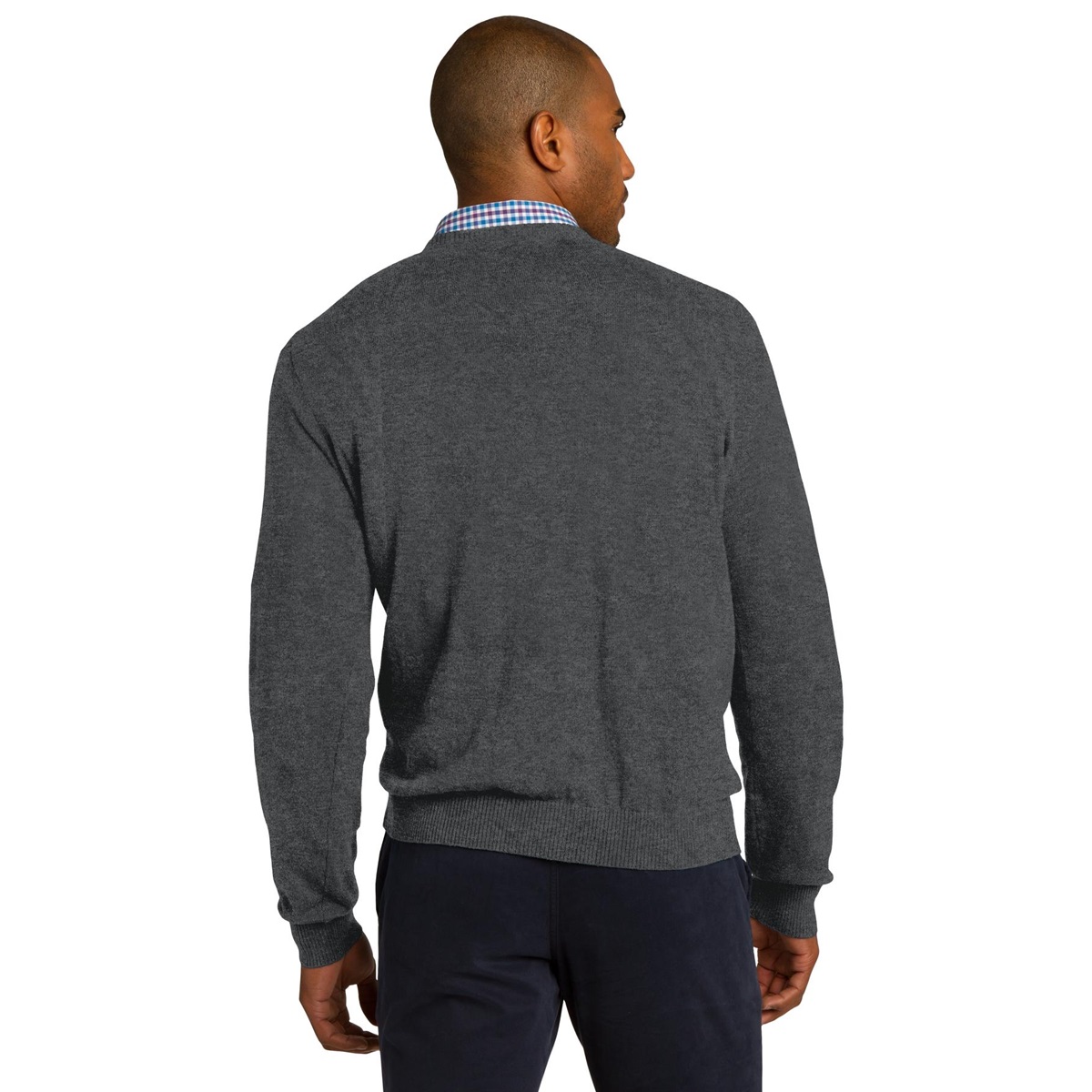 Port Authority SW285 VNeck Sweater Charcoal Heather Full Source