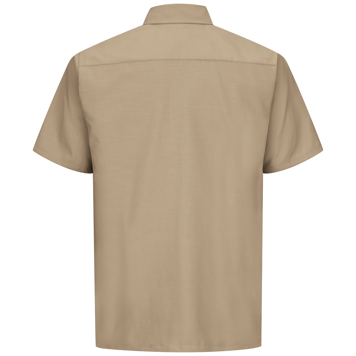 Red Kap SY60 Men's Short Sleeve Solid Rip Stop Shirt - Khaki | Full Source