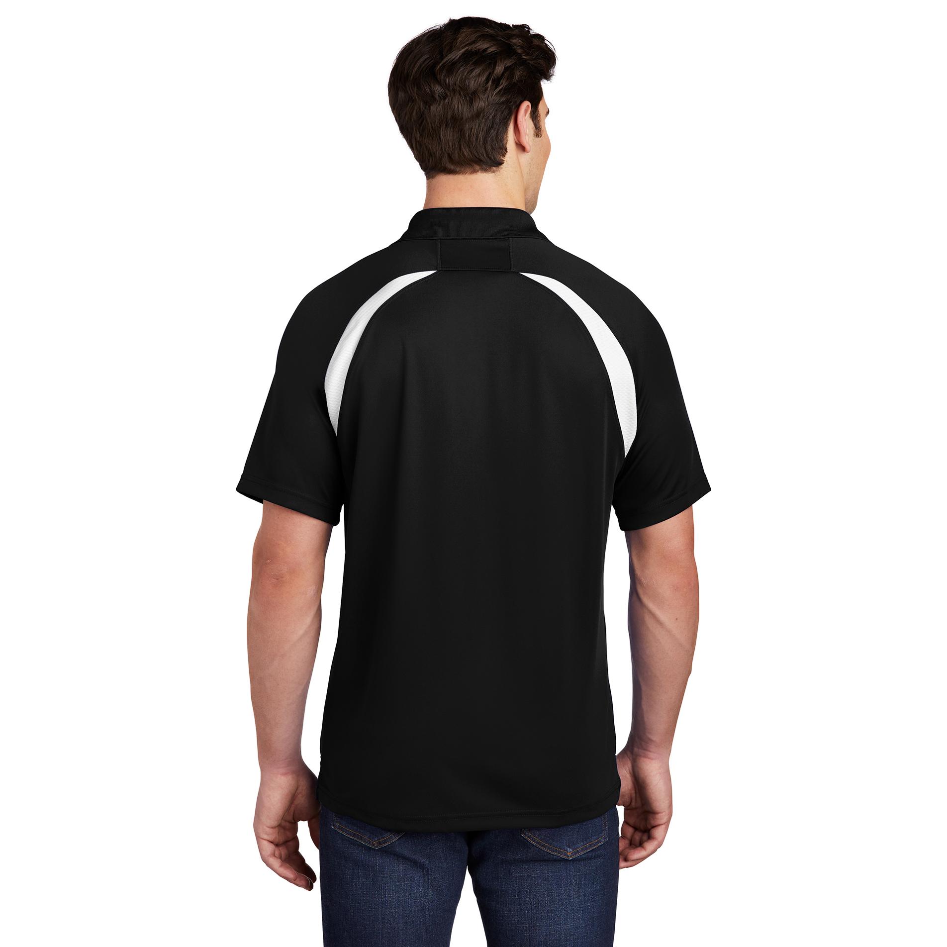 Sport-Tek T476 Dry Zone Colorblock Raglan Polo - Black/White