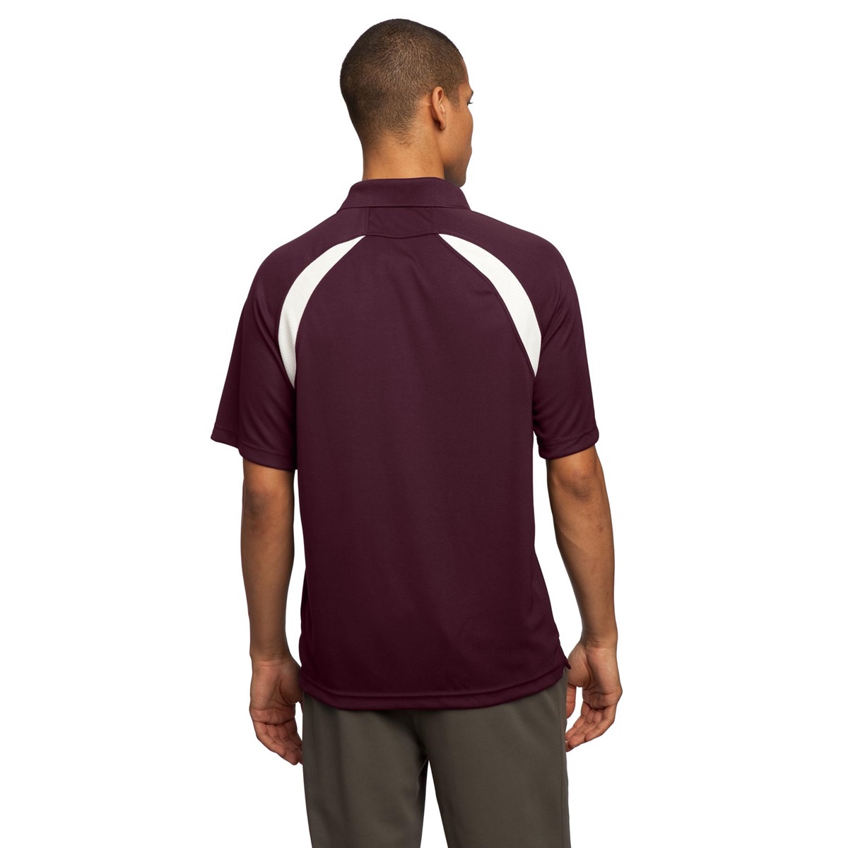 Sport-Tek T476 Dry Zone Colorblock Raglan Polo - Maroon