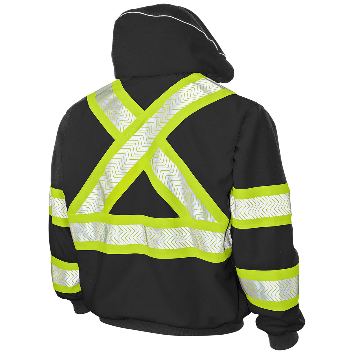 Tough Duck SJ16 Type O Class 1 Thermal Lined Safety Sweatshirt Black