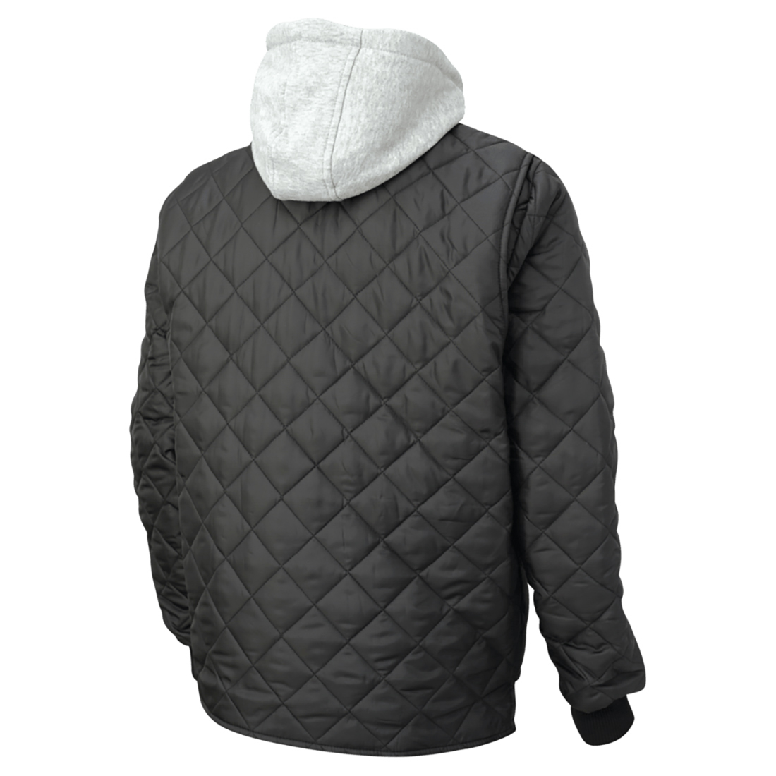 Tough Duck WJ26 Quilted Hooded Freezer Jacket - Black | Full Source