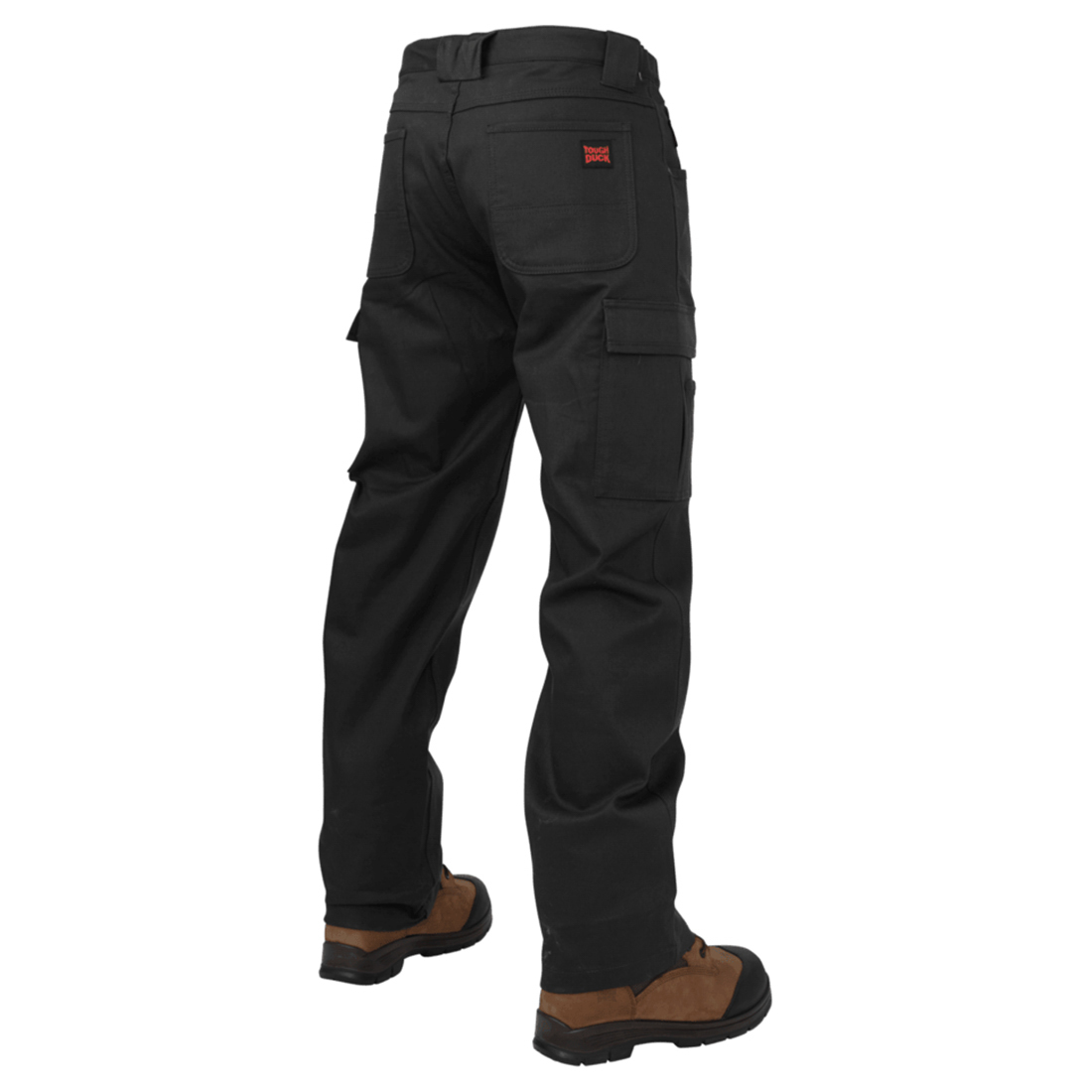 Tough Duck WP08 Relaxed Fit Flex Twill Cargo Pant with Expandable Waist -  Black