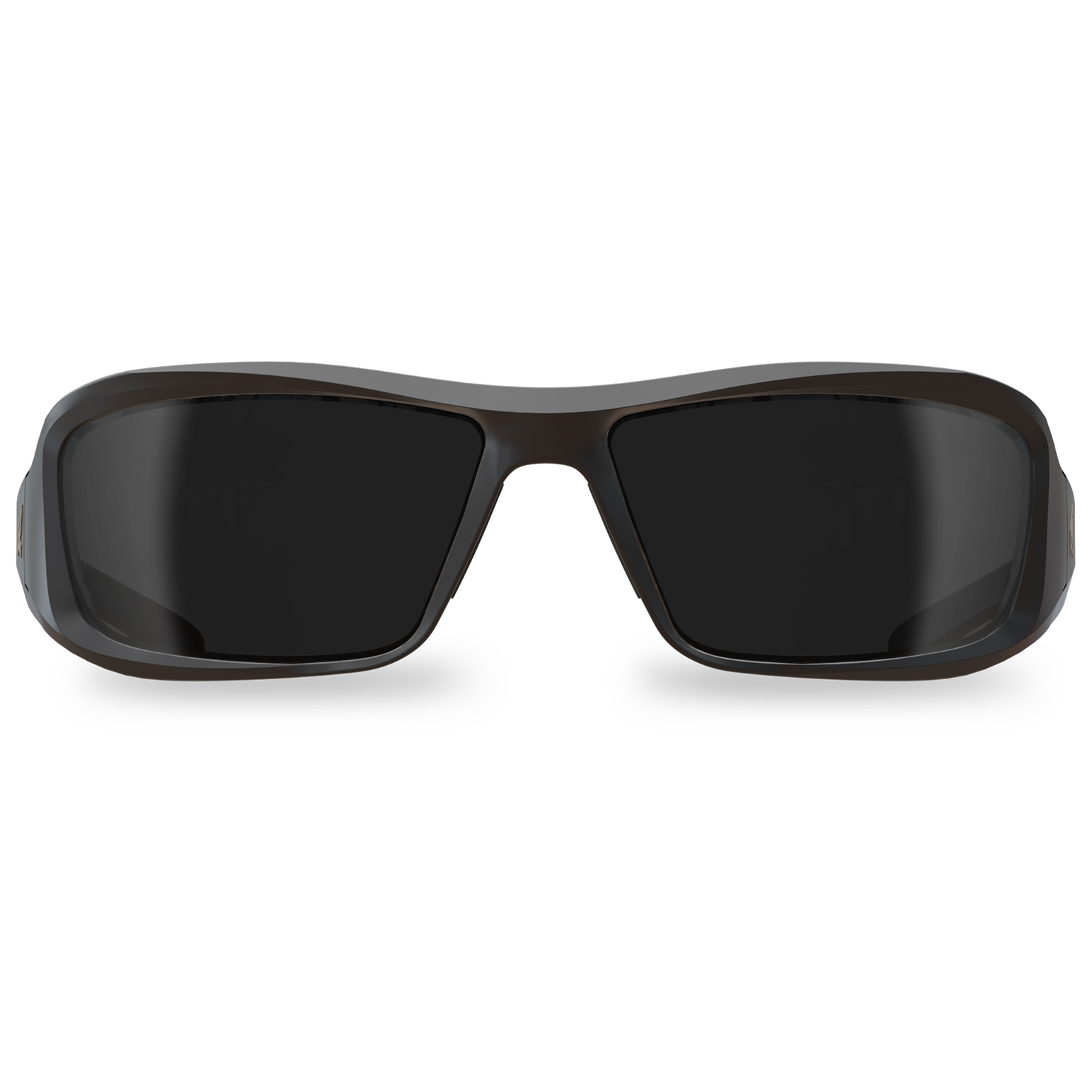 Edge XB136 Brazeau Safety Glasses - Black Rubberized Frame - Smoke