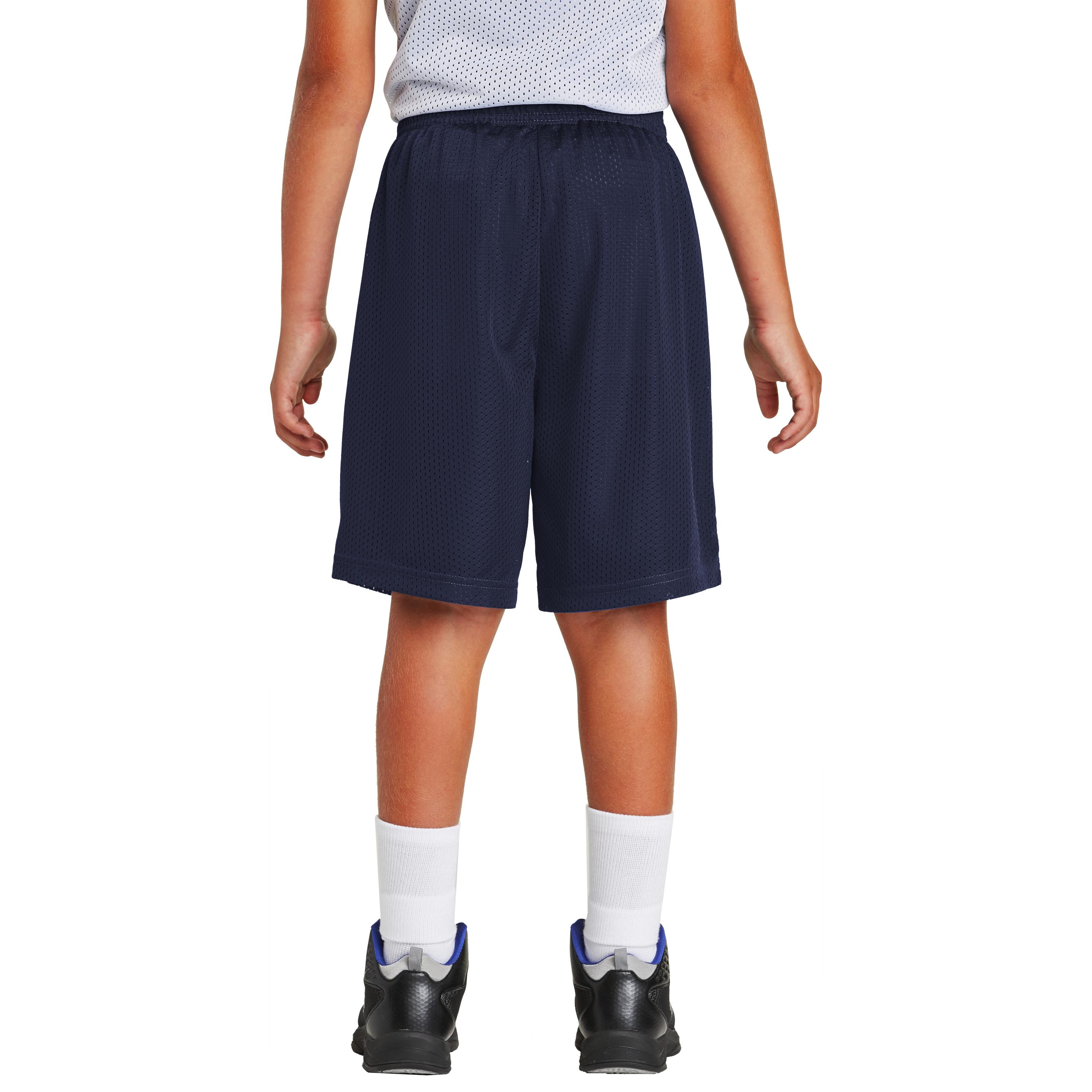 SportTek YST510 Youth PosiCharge Classic Mesh Shorts True Navy