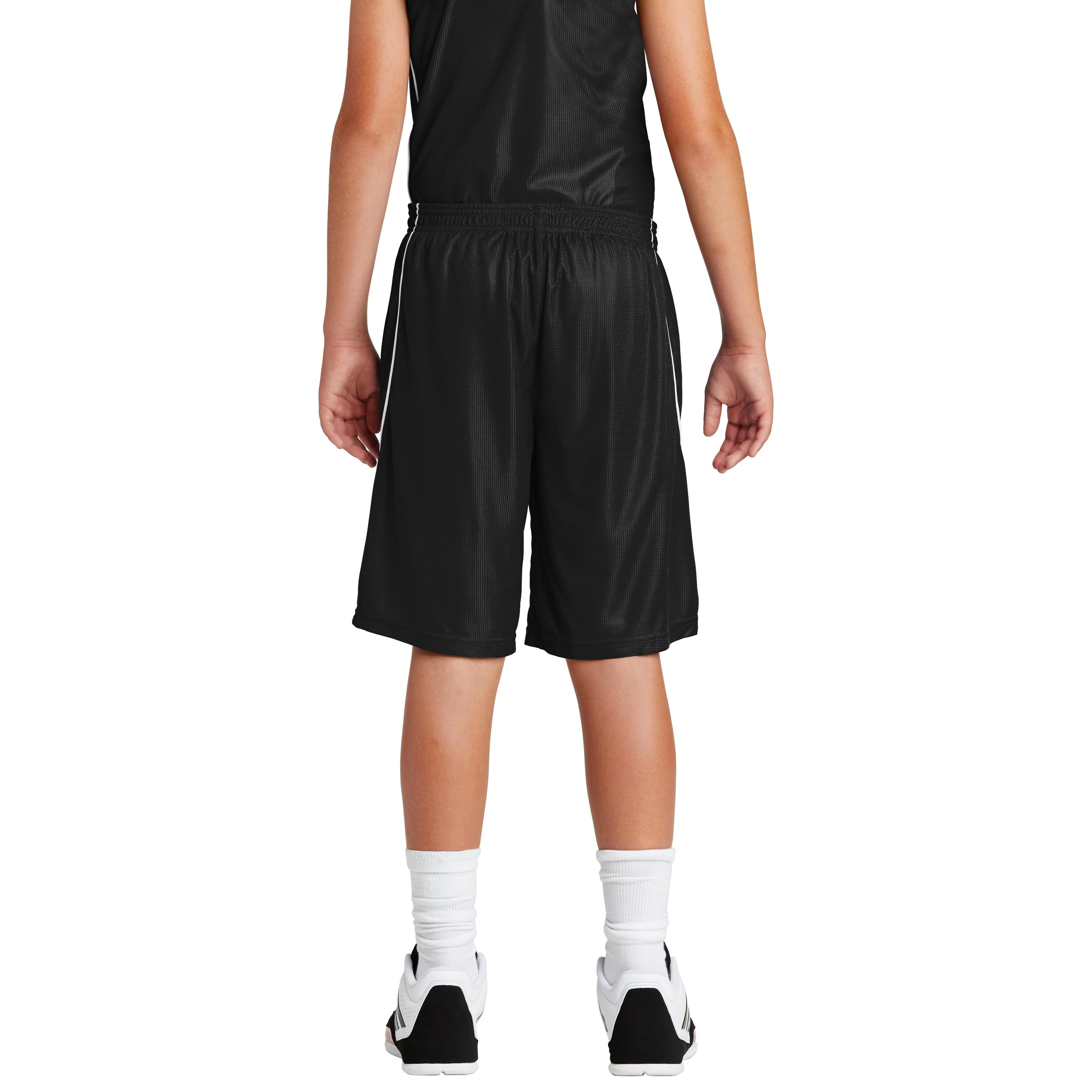Sport-Tek YT565 Youth PosiCharge Mesh Reversible Spliced Shorts