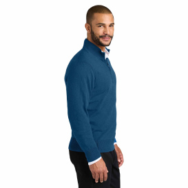 Port Authority SW2900 Easy Care 1/4-Zip Sweater - Aegean Blue Heather