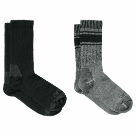 Carhartt CTSC1054 Heavyweight Crew Socks (4-Pack) - Assorted Black/Charcoal