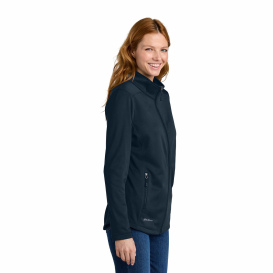 Eddie Bauer EB2470 Ladies Smooth Mid Layer Fleece Full-Zip - River Blue Navy