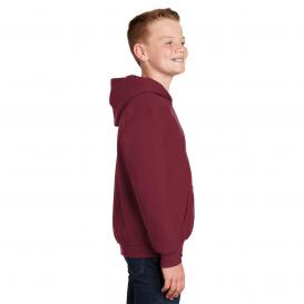 Gildan 18500B Youth Heavy Blend Hooded Sweatshirt - Cardinal Red