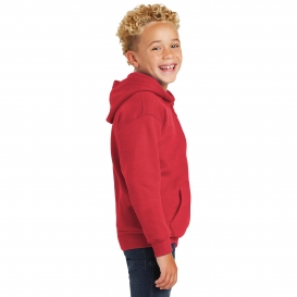 Gildan 18600B Youth Heavy Blend Full-Zip Hooded Sweatshirt - Red