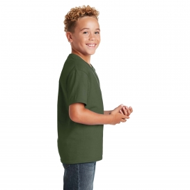 Jerzees 29B Youth Dri-Power Active 50/50 Cotton/Poly T-Shirt - Military Green