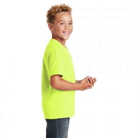 Jerzees 29B Youth Dri-Power Active 50/50 Cotton/Poly T-Shirt - Safety Green