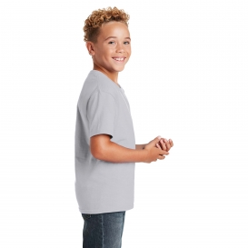 Jerzees 29B Youth Dri-Power Active 50/50 Cotton/Poly T-Shirt - Silver