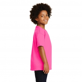 Gildan 5000B Youth Heavy 100% Cotton T-Shirt - Safety Pink