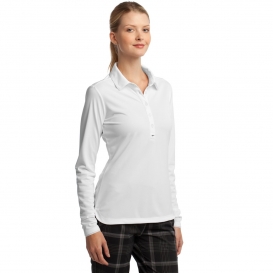 Nike 545322 Ladies Long Sleeve Dri-FIT Stretch Tech Polo - White