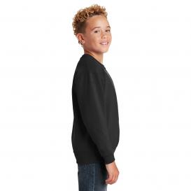 Jerzees 562B Youth NuBlend Crewneck Sweatshirt - Black