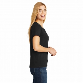 Hanes 5780 Ladies ComfortSoft V-Neck Tee - Black