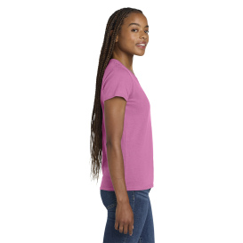 Gildan 5V00L Ladies Heavy Cotton V-Neck T-Shirt - Azalea