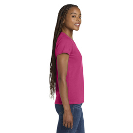 Gildan 5V00L Ladies Heavy Cotton V-Neck T-Shirt - Heliconia