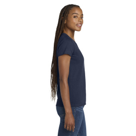 Gildan 5V00L Ladies Heavy Cotton V-Neck T-Shirt - Navy