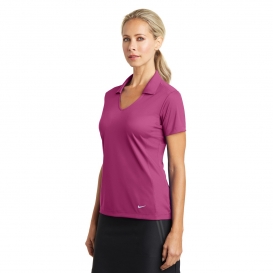 Nike 637165 Ladies Dri-FIT Vertical Mesh Polo - Pink Fire