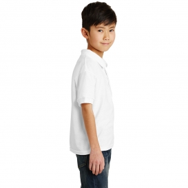 Gildan 8800B Youth DryBlend Jersey Knit Sport Shirt - White