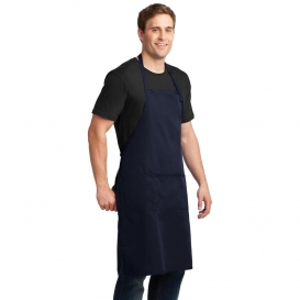 Port Authority A700 Easy Care Extra Long Bib Apron with Stain Release ...