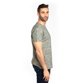 Threadfast 100A Unisex Ultimate CVC T-Shirt - Green Hex Camo