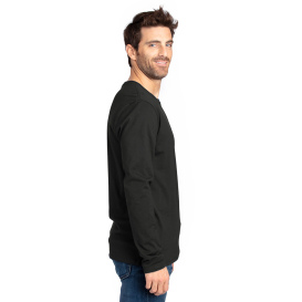 Threadfast 100LS Unisex Ultimate CVC Long-Sleeve T-Shirt - Black