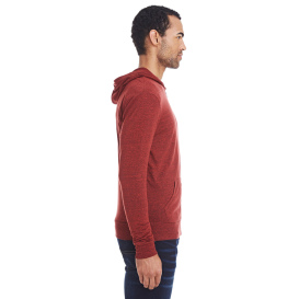 Threadfast 302Z Unisex Triblend Full-Zip Light Hoodie - Cardinal Black Triblend