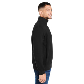 Threadfast 320Q Unisex Ultimate Fleece Quarter-Zip Sweatshirt - Black