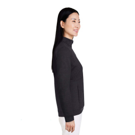 PUMA Golf 535516 Ladies Cloudspun Rockaway Quarter-Zip - Puma Black
