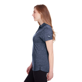 PUMA Golf 596802 Ladies Icon Heather Polo - Peacoat