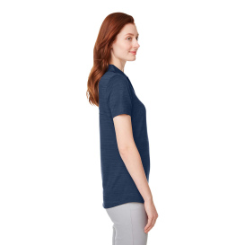 PUMA Golf 597695 Ladies Cloudspun Free V-Neck Polo - Navy Blazer Heather