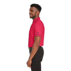 PUMA Golf 599120 Gamer Golf Polo - Teaberry Hetaher/Navy Blazer