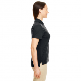 Core 365 78181R Ladies Radiant Performance Pique Polo with Reflective Piping - Black