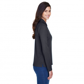 Core 365 78192 Ladies Pinnacle Performance Long Sleeve Pique Polo - Carbon
