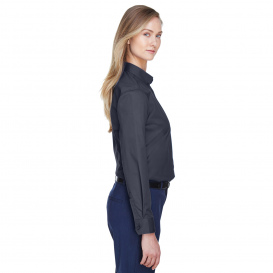 Core 365 78193 Ladies Operate Long Sleeve Twill Shirt - Carbon