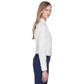 Core 365 78193 Ladies Operate Long Sleeve Twill Shirt - White