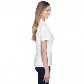 North End 78632 Ladies Recycled Polyester Performance Pique Polo - White